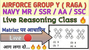 Reasoning Live Class : Matrix For Airforce Group  Y , Navy SSR / AA / SSC EXAM || a2zstudy