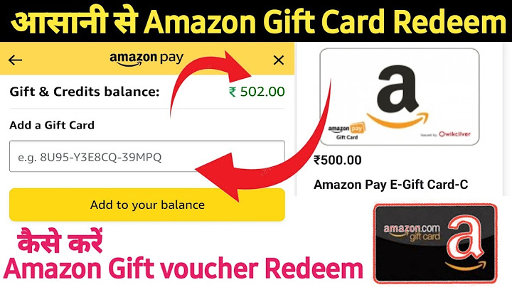 How to redeem a gift card from amazon