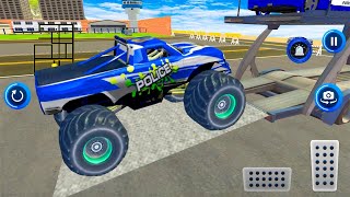 Juegos de Carros - Grand Police Monster Truck - Camion Transportador de Carros Policias screenshot 2