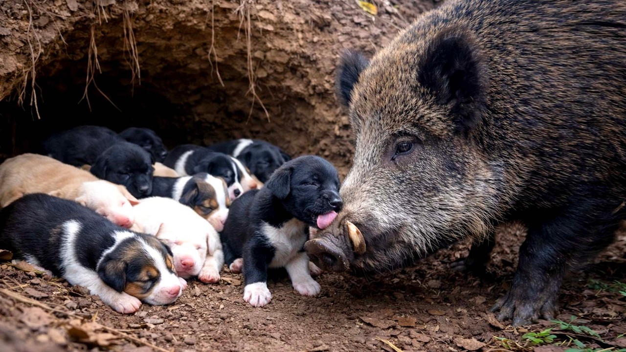 Вау! В моем саду живет целая группа милых щенков 🐶, и даже есть дикий кабан! 🐶🐕❤😘😘😘