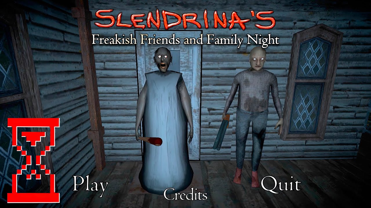 The Twins with Granny Family in Slendrina's Freakish Friends and Family  Night 