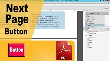 How to Create Next Page Button in PDF Document by using adobe acrobat pro