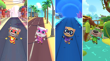 Talking Tom Hero Dash: Talking Tom,Talking Ginger,Talking Angela,Talking Ben (Android/iOS) Gameplay