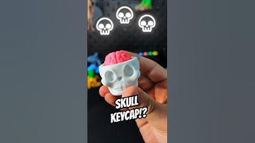 3D Printed Skull with Brain keycap switch fidget. #3dprinting  #shorts