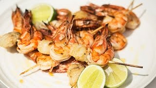 Prawns and scallops with chilli and lime | Best BBQ Recipes