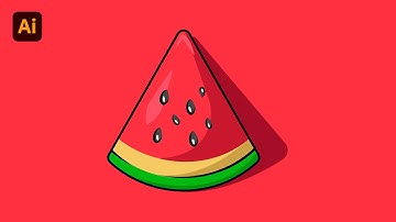 How to Create a Vector Watermelon Logo Mark - Adobe Illustrator cc 2021 Tutorial