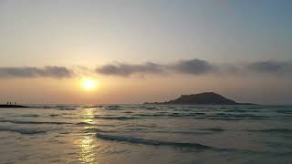 Jeju Island Hyeopje Beach Sunset / ASMR / Nature sound / healing / 잠 잘오는 / 파도소리 / 불면증 / 제주도 / 협재해수욕장