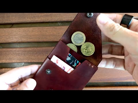 Best Minimalist Leather Wallet! Cash, Coins And Cards. Unique Design. Practical!