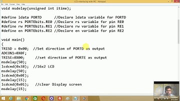 LCD interfacing with PIC18F4520