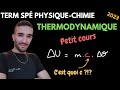 Term sp physique chimie thermodynamique comprendre la capacit thermique massique c