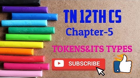 TN 12th CS/Chapter-5/Tokens/Kanini in dharani/Explanation in tamil