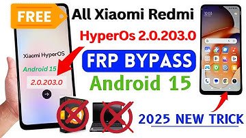 All Xiaomi Redmi poco Android 15 FRP bypass Without pc / Redmi 13c 5G HyperOs 2.0.203.0 FRP bypass 