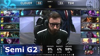 TSM vs C9 - Game 2 | Semi Finals S9 LCS Spring 2019 | Cloud 9 vs TSM G2