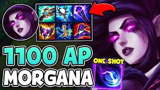 WHEN MORGANA GETS 1100 AP YOU DIE IN ONE BIND (DODGE Q OR GET ONE SHOT)