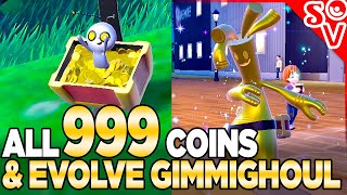 How to Get All 999 Coins \& How to Evolve Gimmighoul in Pokemon Scarlet \& Violet