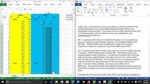 Lecture 6:  Single Project Evaluation - Net Present Evaluation Excel Example