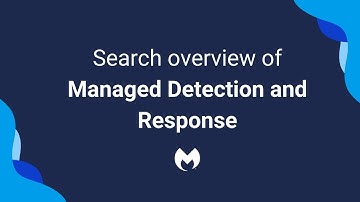 Search overview of Managed Detection and Response