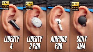 Soundcore Liberty 4 VS Liberty 3 Pro VS Sony WF1000XM4 VS Apple Airpods Pro!