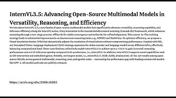 InternVL3.5: Advancing Open-Source Multimodal Models in Versatility, Reasoning, and Efficiency