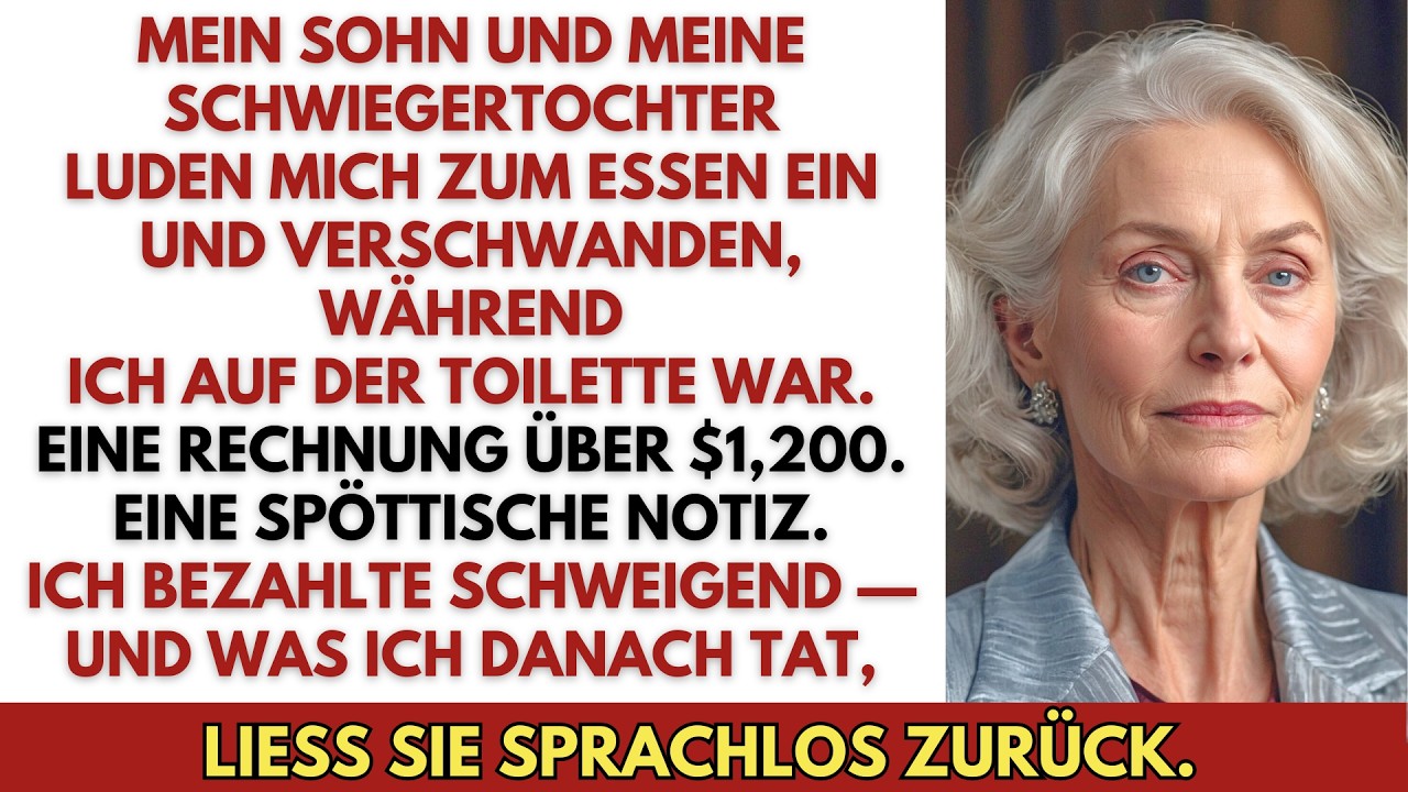 Mein Sohn und meine Schwiegertochter ließen mir die Rechnung — Was ich tat, schockierte sie