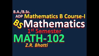 MATH-102, Vector Analysis, Lec#17