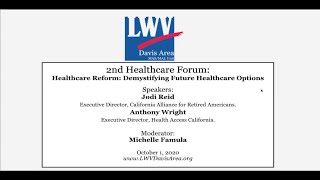 League of Women Voters - Healthcare Reform: Demystifying Future Healthcare Options
