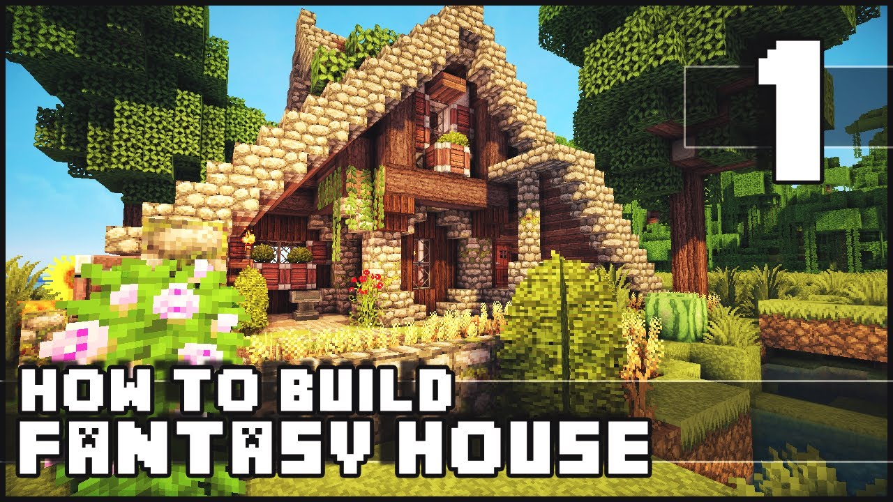 Minecraft How To Build Fantasy House Part 1 Youtube
