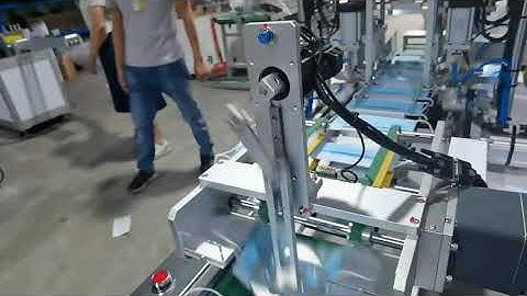 High speed automatic 140-160pcs per min mask making with 12 servo motors&3fabric rectifiers 1+1 line