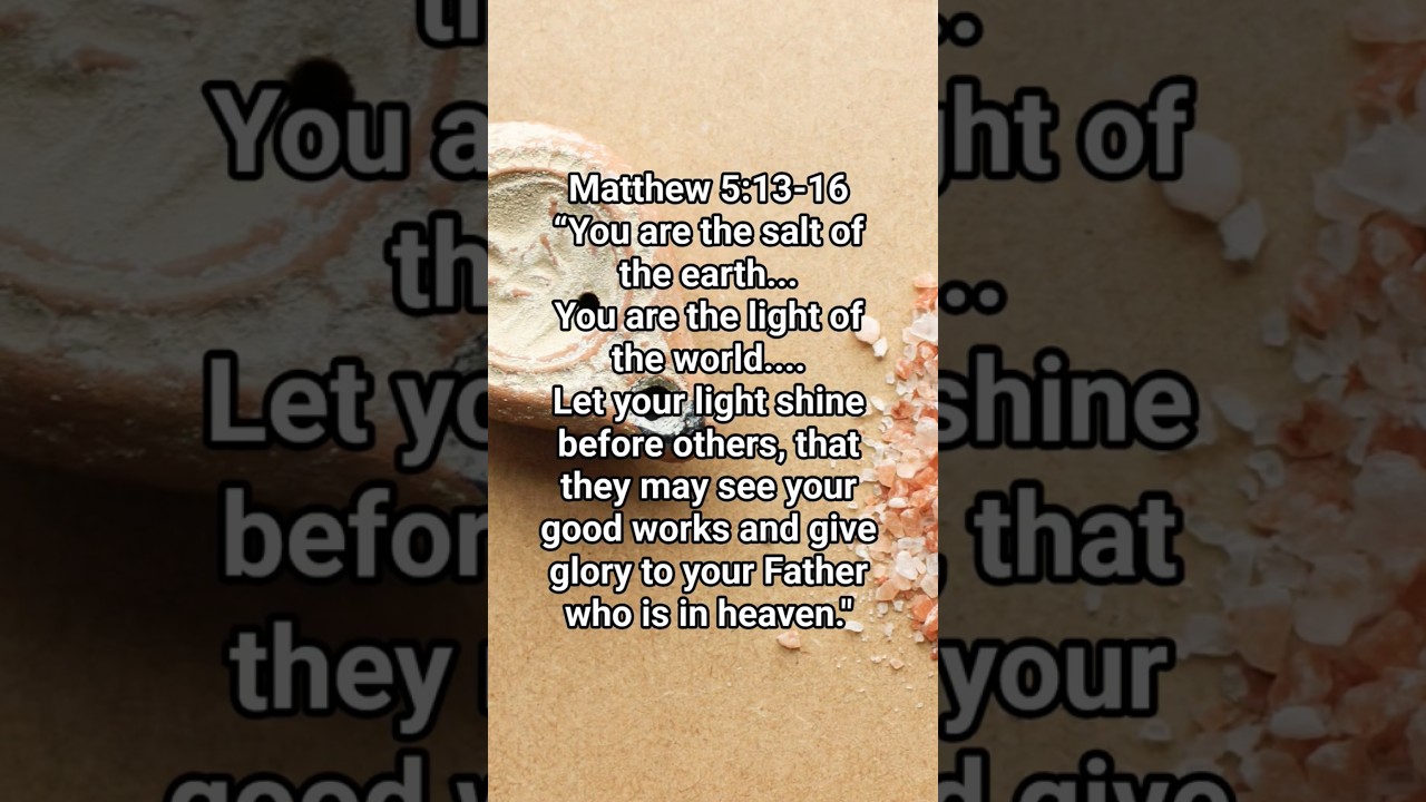 How do we stay salty and full of light? By staying close to Jesus. 