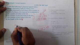GATE CSE 2007 Q 46 || Trees ||Data Structure || GATE Insights Version: CSE Net Worth
