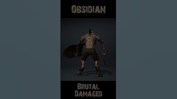 Obsidian Brutal Damaged 360 #character #rogerkint #3d #animation #gaming #unity #unreal #obsidian