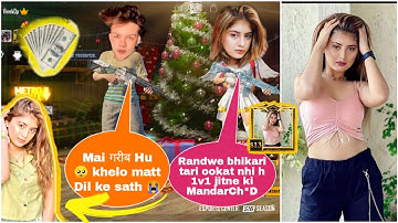 😭 Random conqueror RICH & Gold digger Girl call me noob and she challenge me for 1vs1 TDM  Part 1