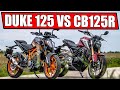 KTM DUKE 125 2021 VS HONDA CB125R 2021 + GPS MESSUNG