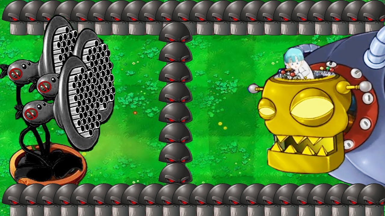Doom Gatling Pea X Doom Shroom vs Doom Zombies vs Dr.Zomboss Giga ...