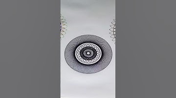 Black Magical Circle  #spirograph #satisfying #asmr  #art #viral #shorts #oddlysatisfying