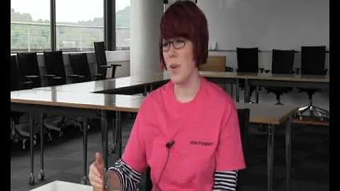 Student nurse Abi Brockis and Ed Miliband - University of Huddersfield