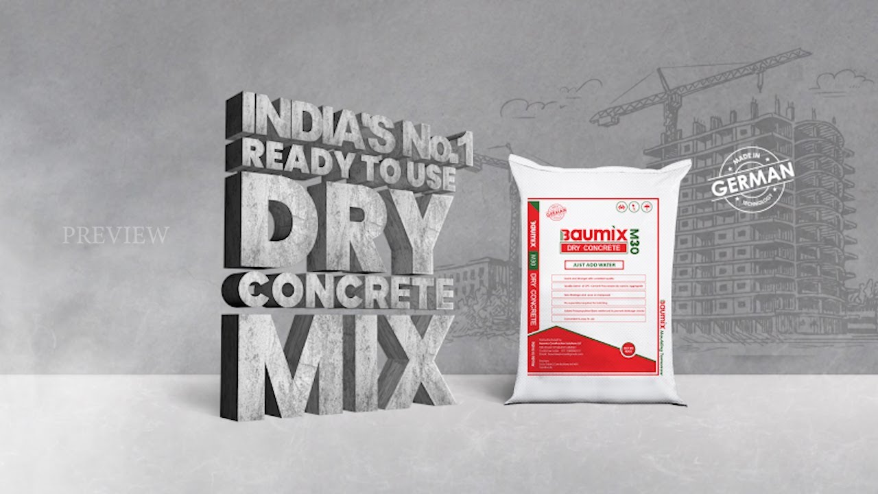 Baumix Ready to Use Dry Concrete Mix | Demo Video | Baumix M30