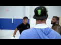 Tyrone Spong + Aung La N Sang share kickboxing lessons with Henri Hooft