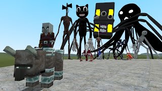 RAVAGER VS TREVOR HENDERSON CREATURES!! Garry's Mod Sandbox [Minecraft]