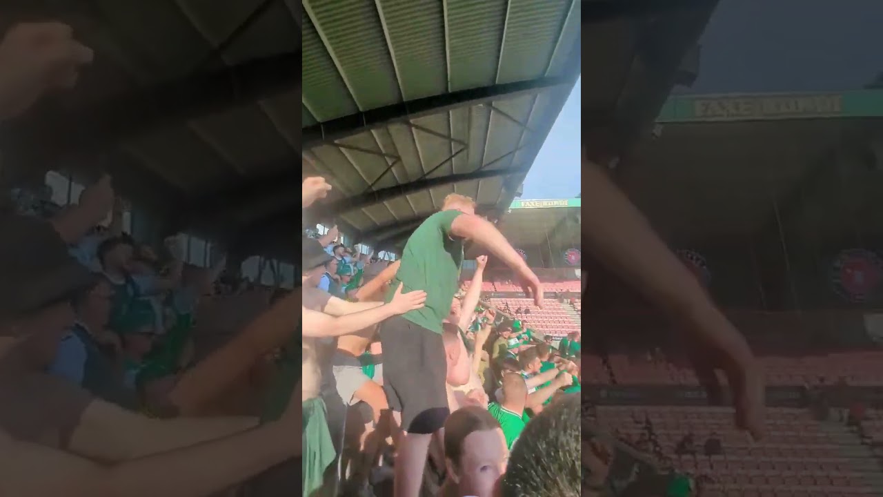 Hibernian Fans in Full Voice vs Midtjylland | Europa League Qualifiers 🔥 