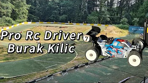 Pro Rc Driver Burak Kilic Flying with his Mugen MBX8R around a carpet track