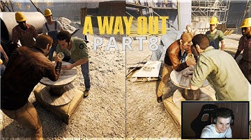 A WAY OUT Walkthrough Part8 ARM WRESTlING Commentary + WEBCAM