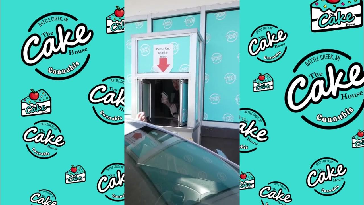 Cannabis Drive Thru window at The Cake House Dispensary in Battle Creek
