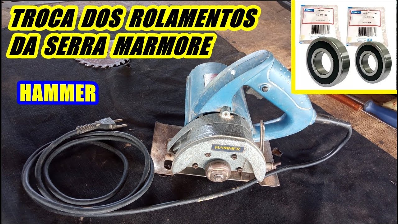 Como Trocar Rolamentos da Serra Marmore Hammer, makita