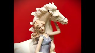 Фарфоровая статуэтка Девушка с Конём / Пелагея и Дарья Мороз - Конь