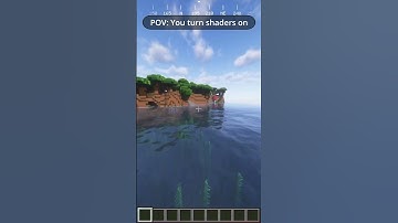POV: You turn shaders on #minecraft #funny #viral #shorts