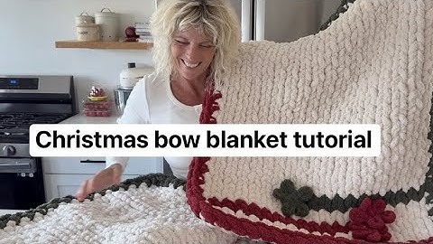 🎀 Christmas Bow Blanket Tutorial Festive Baby Blanket DIY 🎄✨