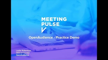 MeetingPulse Demo: Interactive Events with Open Audience