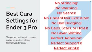 Ender 3 Pro Perfect Cura Settings - 3D Printing