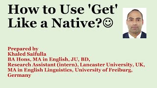 How to Use 'Get' Like a Native?